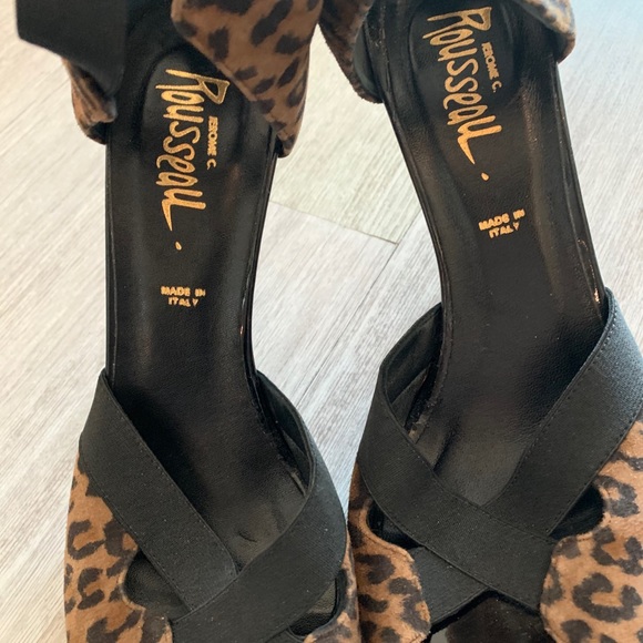 Cheetah print peep toe heels - Picture 7 of 7